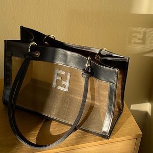 Vintage Fendi mesh tote